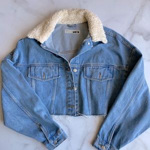 Cropped Topshop jeans jacket